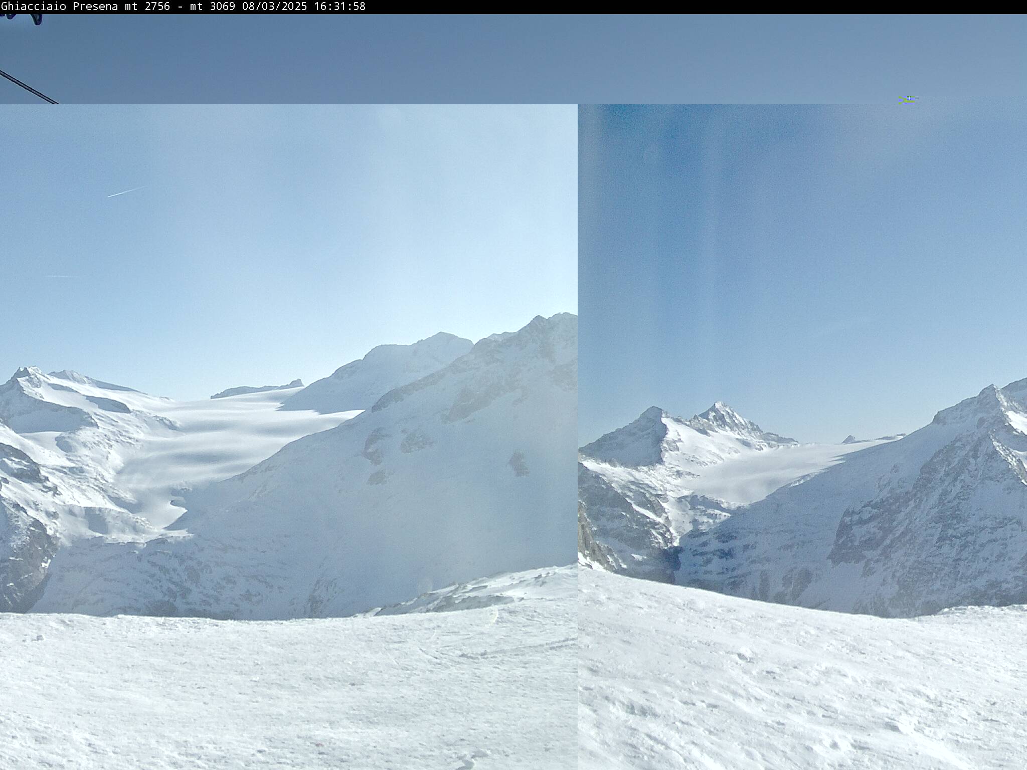 Passo Tonale webcam - Presena Glacier 